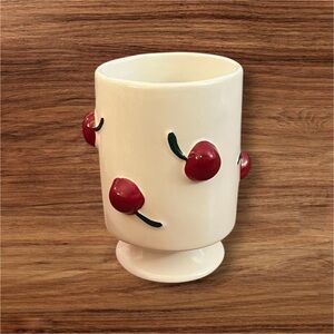 Target Bullseye Cherry Accent Ceramic Vase